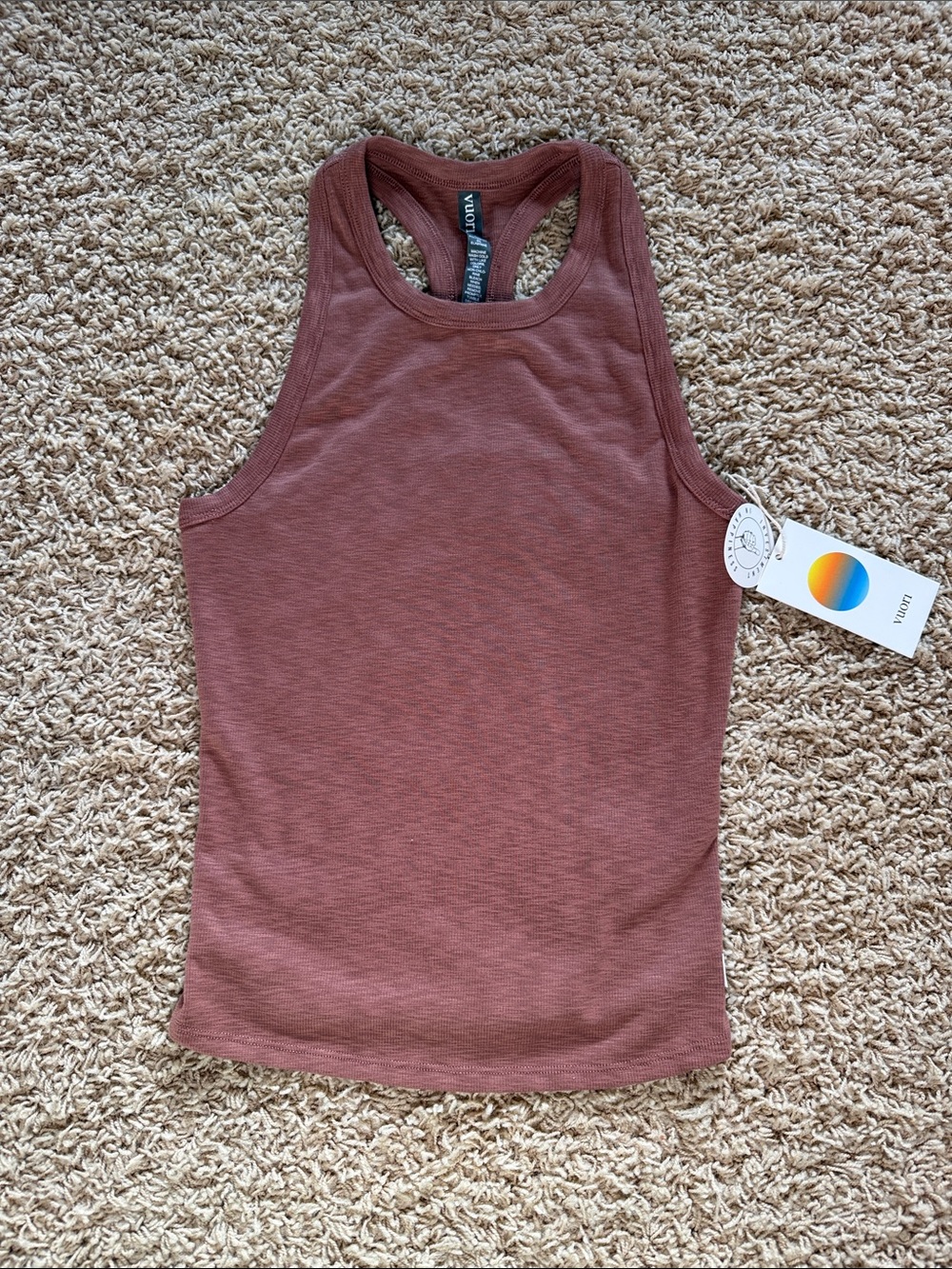 NWT Vuori Sunrise High Neck Tank Terracotta S